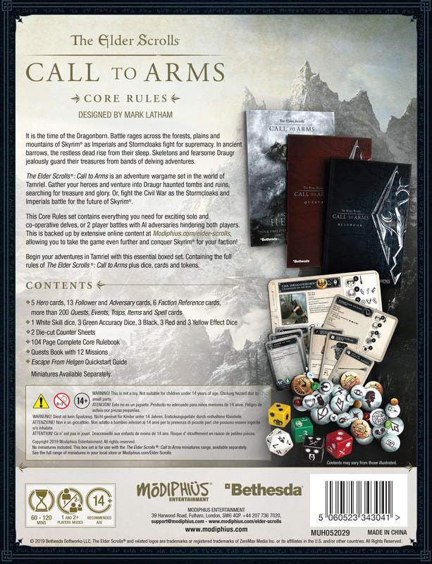 MODIPHIUS Elder Scrolls Call To Arms Core Rule Box Gioco Da Tavolo