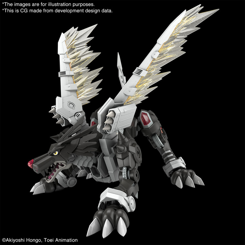 BANDAI Metal Garumunon Black Version Digimon Figure Rise 15cm Model Kit