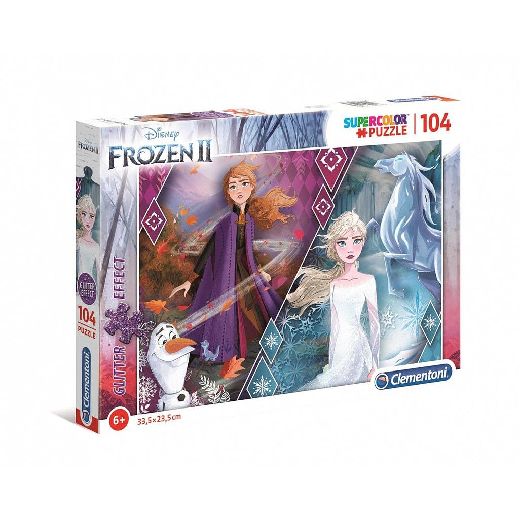 Clementoni - Disney - Frozen II - 20163 Supercolor Puzzle 104 Pz Glitter