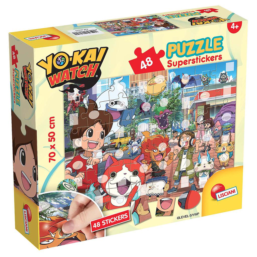 Lisciani - Yo-Kai Watch - Puzzle Superstickers 48 Pz