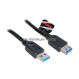 [261214] Akasa USB 3.0 Cable Prolunga Typ-A - 1,5m - Nero