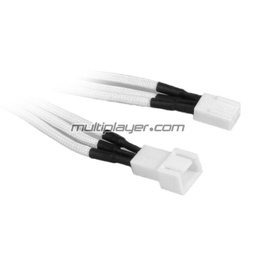[261401] BitFenix Prolunga 3-Pin 30cm - sleeved white/white
