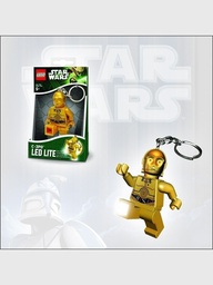 [275611] Lego Star Wars Mini-Flashlight with Keychains C-3PO portachiavi