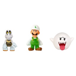 [277502] NINTENDO - Mario Bros U Micro Figure 3 PACK Wave 2 - Fire Luigi - Dry Bones - Boo