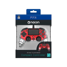 [388524] BigBen Nacon Controller Wired Rosso Luminoso PS4/PC