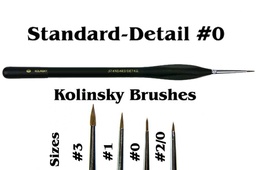 [405658] GSW - Brushes Detail 0 Natural Kolinsky Pennello Per Modellismo