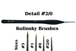 [405661] GSW - Brushes Detail 2-0 Natural Kolinsky Pennello Per Modellismo
