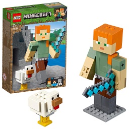 [406255] Lego Minecraft Maxi-Figure Minecraft di Alex con Gallina Gioco per Bambini, Colore Vari, 21149