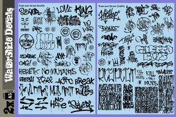 [406261] GSW - Decalcomanie Mix Graffiti Neri