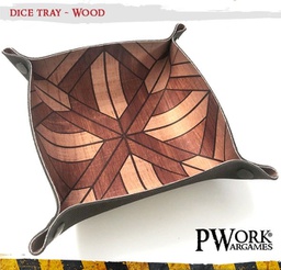 [412428] PWORK Dice Tray Wood 20 x 20 cm Lancia Dadi