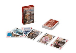 [425672] Dal Negro - Carte Da Gioco Mini Poker Souvenir Venezia Rosso