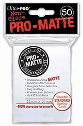[427329] UltraPRO - Proteggi carte standard - UltraPRO - PRO-MATTE Pacchetto - 50 Bustine Bianco - (66mm x 91mm)
