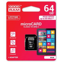 [431320] Micro SD 64 GB + Adapter Goodram Class 10 UHS-I (compatibile switch)