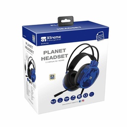 [435212] Xtreme - PLANET HEADSET  7.1  USB 2mt. BLU LED (PS5 PS4)