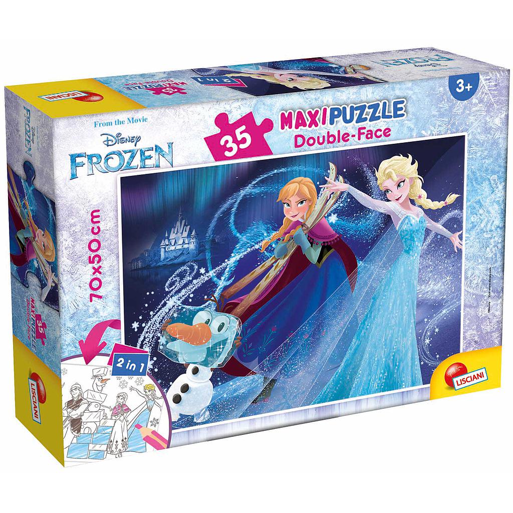 [438097] Lisciani - Disney - Frozen - Puzzle Double-Face Supermaxi 35 Pz