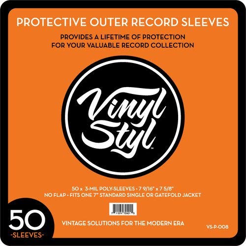 [439339] 50 Pack Protective Outer Single Record Custodie Vinyl Styl 